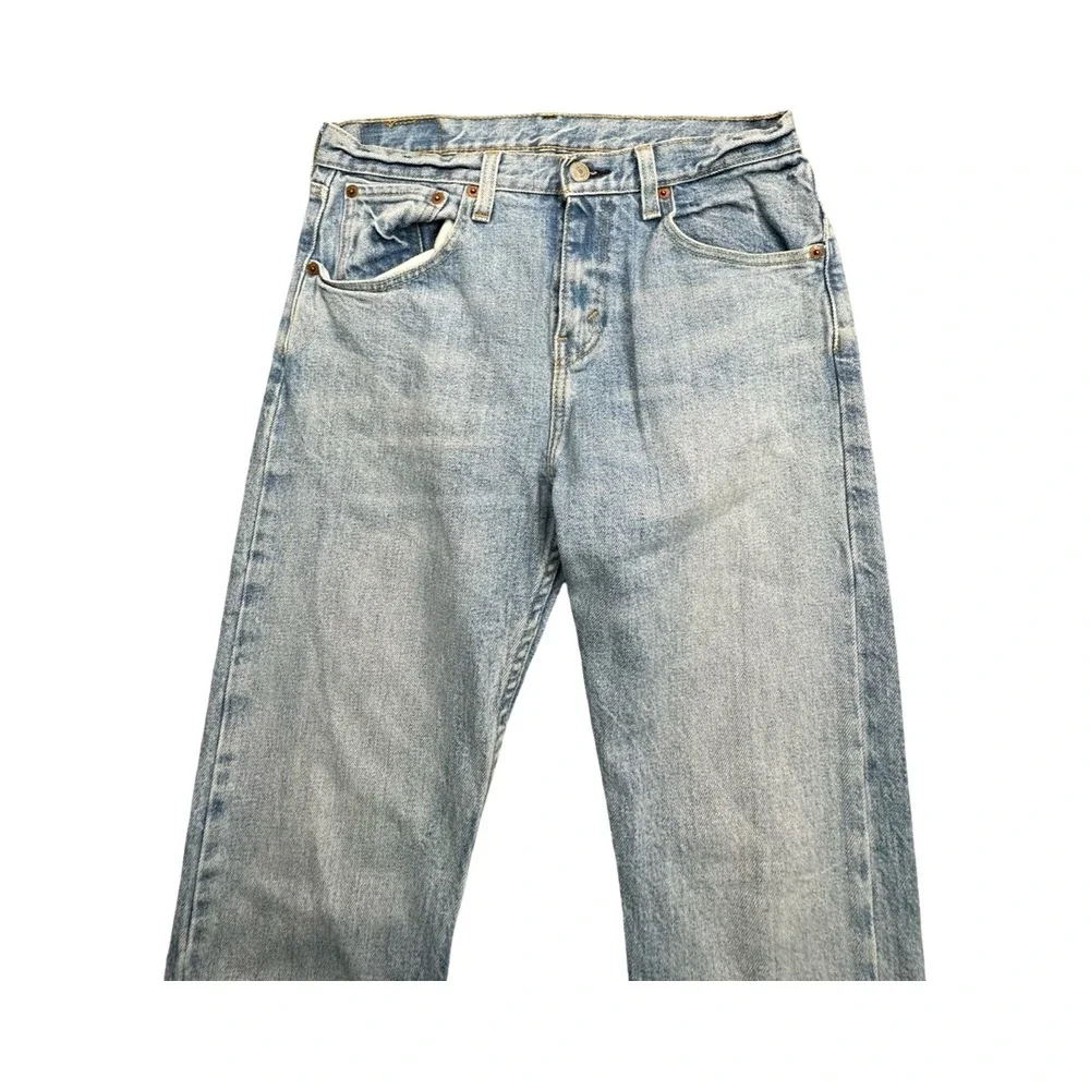 Levis Jeans Mens W29 L32 Blue 511 Slim Fit Light Wash Denim WaterLess Button Fly